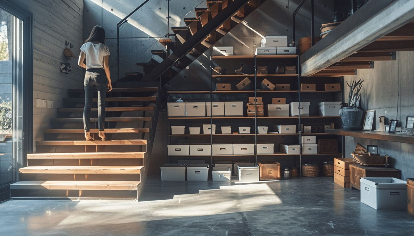 Optimisation de l'espace sous l'escalier idées créatives et solutions de rangement